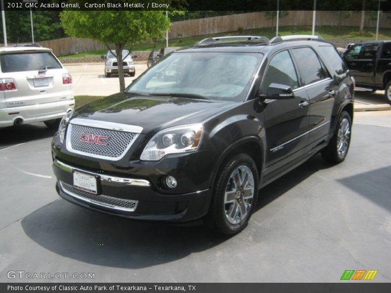 Carbon Black Metallic / Ebony 2012 GMC Acadia Denali