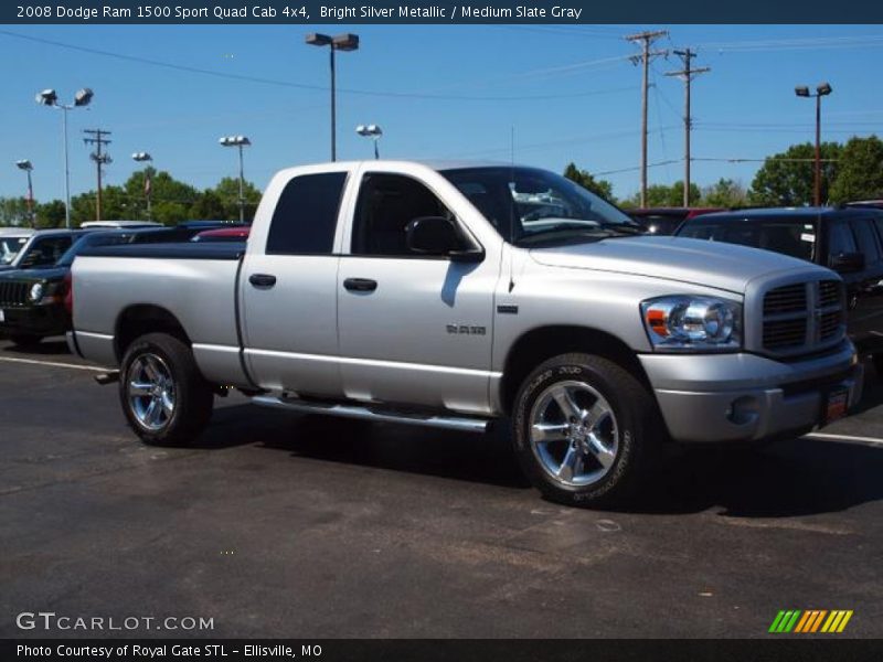 Bright Silver Metallic / Medium Slate Gray 2008 Dodge Ram 1500 Sport Quad Cab 4x4