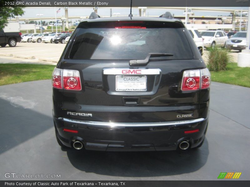 Carbon Black Metallic / Ebony 2012 GMC Acadia Denali