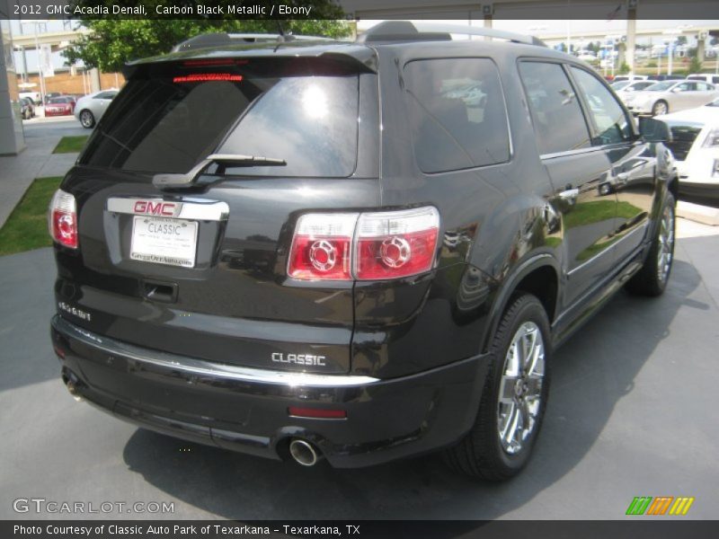 Carbon Black Metallic / Ebony 2012 GMC Acadia Denali