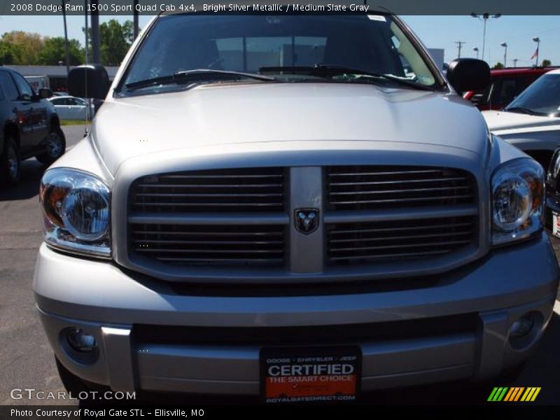 Bright Silver Metallic / Medium Slate Gray 2008 Dodge Ram 1500 Sport Quad Cab 4x4