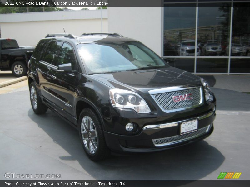 Carbon Black Metallic / Ebony 2012 GMC Acadia Denali