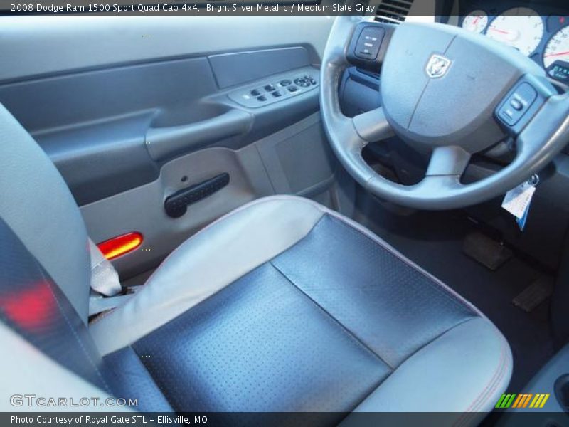 Bright Silver Metallic / Medium Slate Gray 2008 Dodge Ram 1500 Sport Quad Cab 4x4