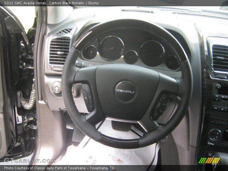Carbon Black Metallic / Ebony 2012 GMC Acadia Denali