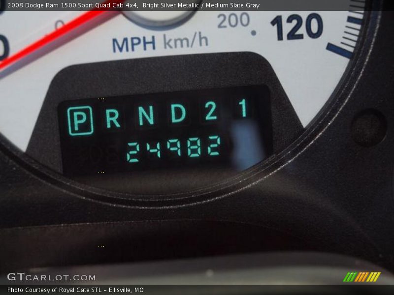 Bright Silver Metallic / Medium Slate Gray 2008 Dodge Ram 1500 Sport Quad Cab 4x4