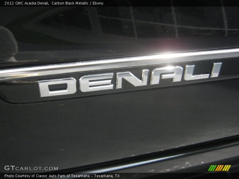 Carbon Black Metallic / Ebony 2012 GMC Acadia Denali