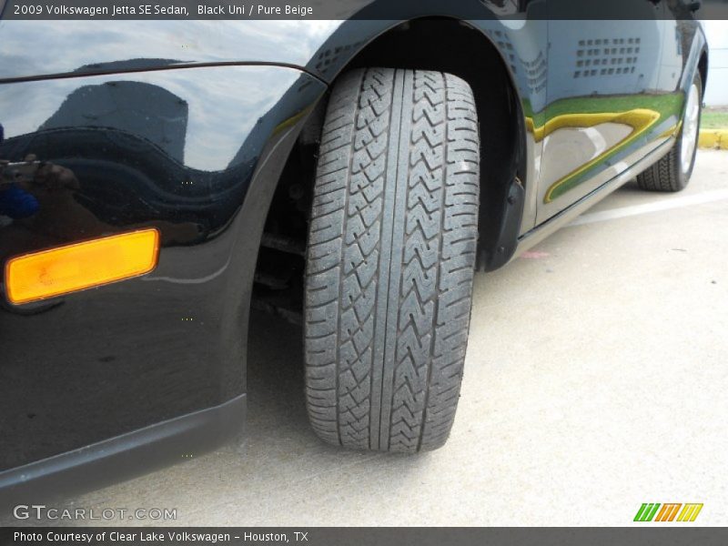Black Uni / Pure Beige 2009 Volkswagen Jetta SE Sedan