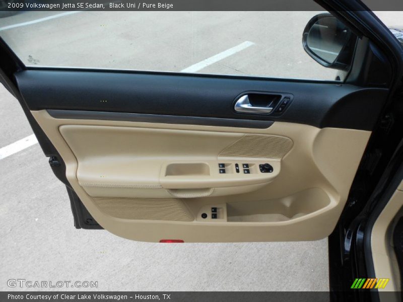 Black Uni / Pure Beige 2009 Volkswagen Jetta SE Sedan