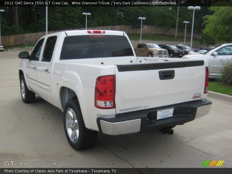 White Diamond Tricoat / Very Dark Cashmere/Light Cashmere 2012 GMC Sierra 1500 SLT Crew Cab