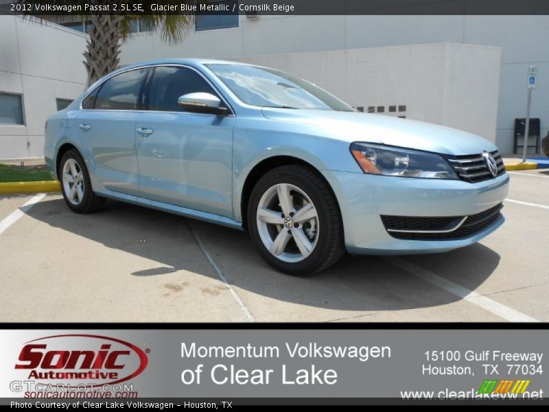 Glacier Blue Metallic / Cornsilk Beige 2012 Volkswagen Passat 2.5L SE