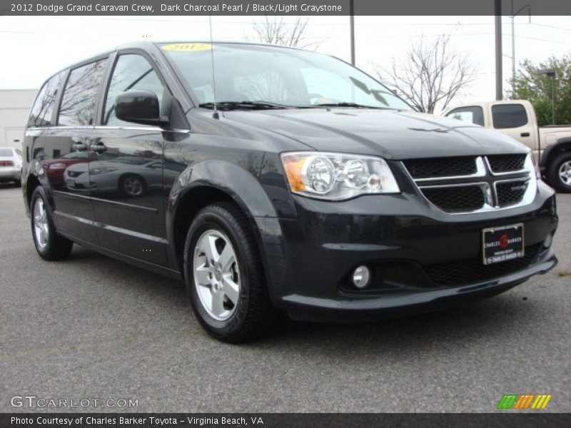 Dark Charcoal Pearl / Black/Light Graystone 2012 Dodge Grand Caravan Crew