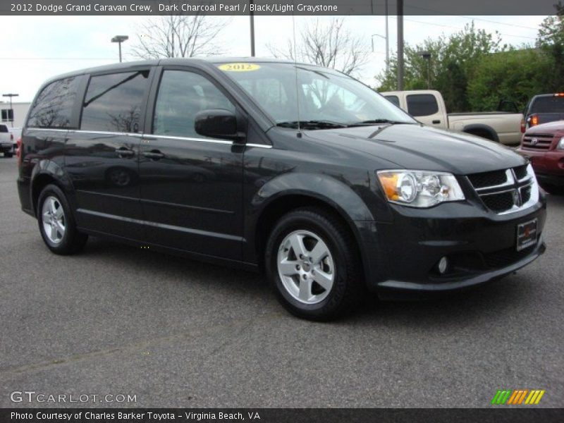 Dark Charcoal Pearl / Black/Light Graystone 2012 Dodge Grand Caravan Crew