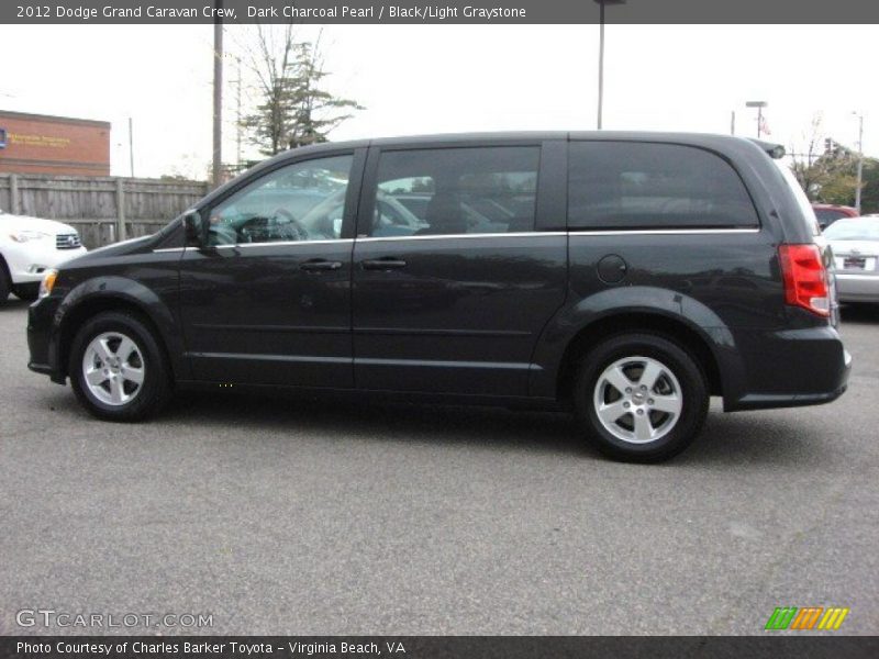 Dark Charcoal Pearl / Black/Light Graystone 2012 Dodge Grand Caravan Crew