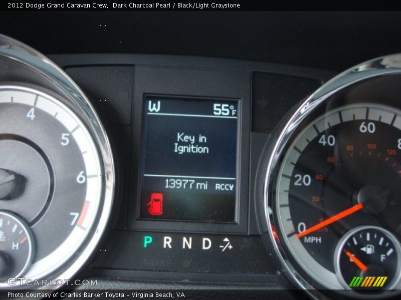 Dark Charcoal Pearl / Black/Light Graystone 2012 Dodge Grand Caravan Crew