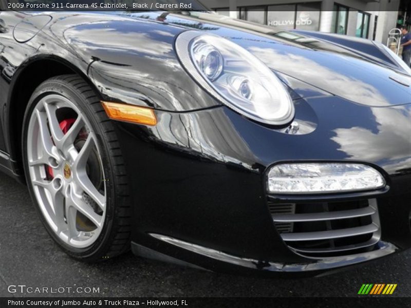 Black / Carrera Red 2009 Porsche 911 Carrera 4S Cabriolet