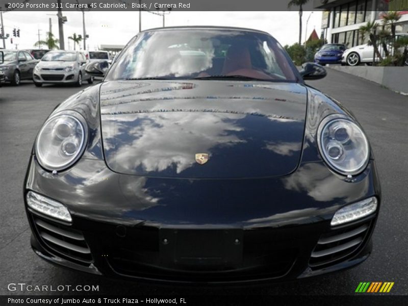 Black / Carrera Red 2009 Porsche 911 Carrera 4S Cabriolet