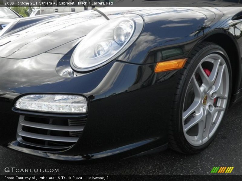 Black / Carrera Red 2009 Porsche 911 Carrera 4S Cabriolet