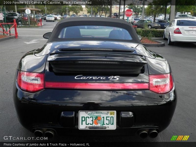 Black / Carrera Red 2009 Porsche 911 Carrera 4S Cabriolet