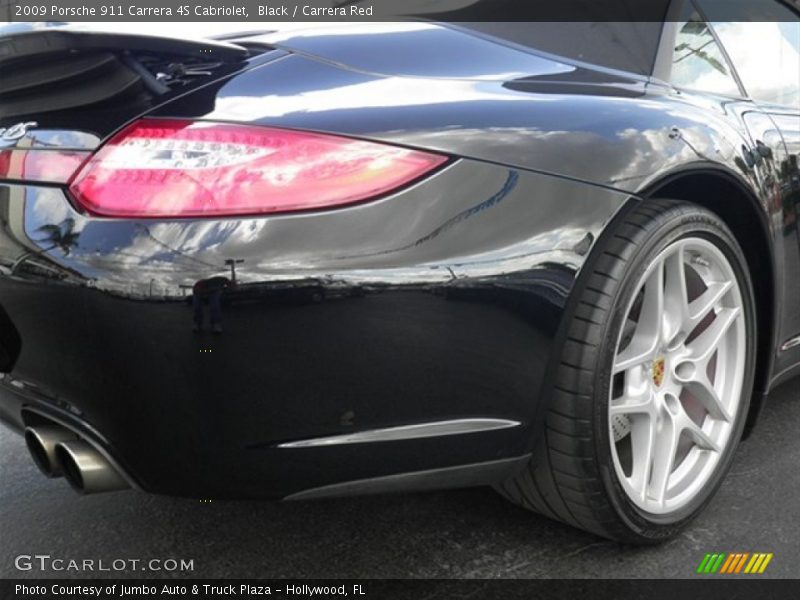 Black / Carrera Red 2009 Porsche 911 Carrera 4S Cabriolet