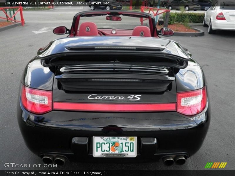 Black / Carrera Red 2009 Porsche 911 Carrera 4S Cabriolet