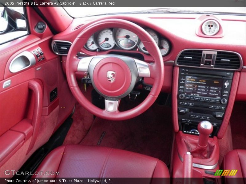 Black / Carrera Red 2009 Porsche 911 Carrera 4S Cabriolet