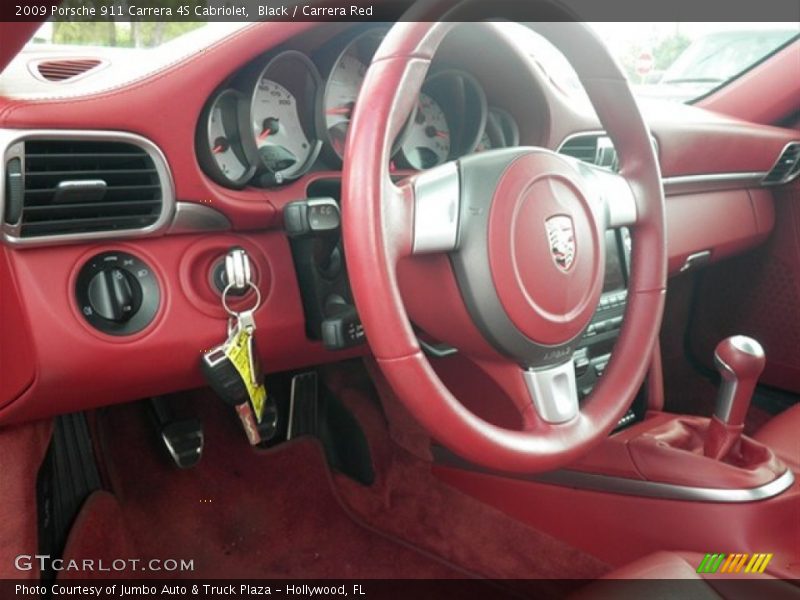 Black / Carrera Red 2009 Porsche 911 Carrera 4S Cabriolet