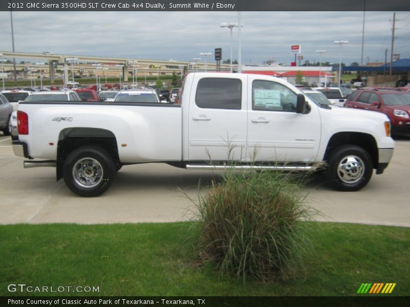 Summit White / Ebony 2012 GMC Sierra 3500HD SLT Crew Cab 4x4 Dually