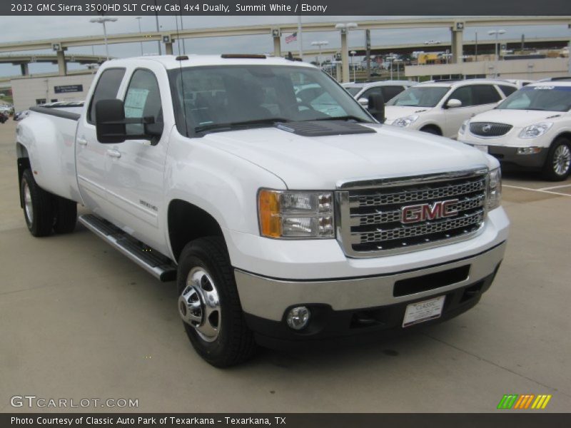 Front 3/4 View of 2012 Sierra 3500HD SLT Crew Cab 4x4 Dually