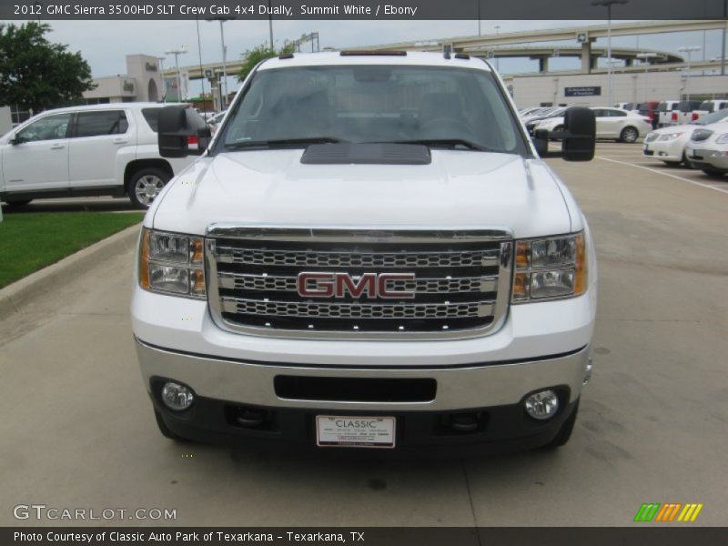 Summit White / Ebony 2012 GMC Sierra 3500HD SLT Crew Cab 4x4 Dually