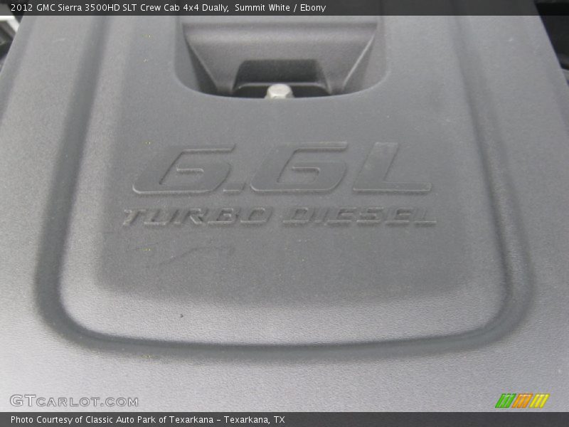 Summit White / Ebony 2012 GMC Sierra 3500HD SLT Crew Cab 4x4 Dually