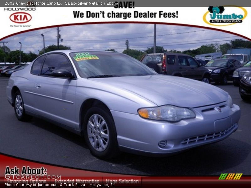 Galaxy Silver Metallic / Ebony 2002 Chevrolet Monte Carlo LS