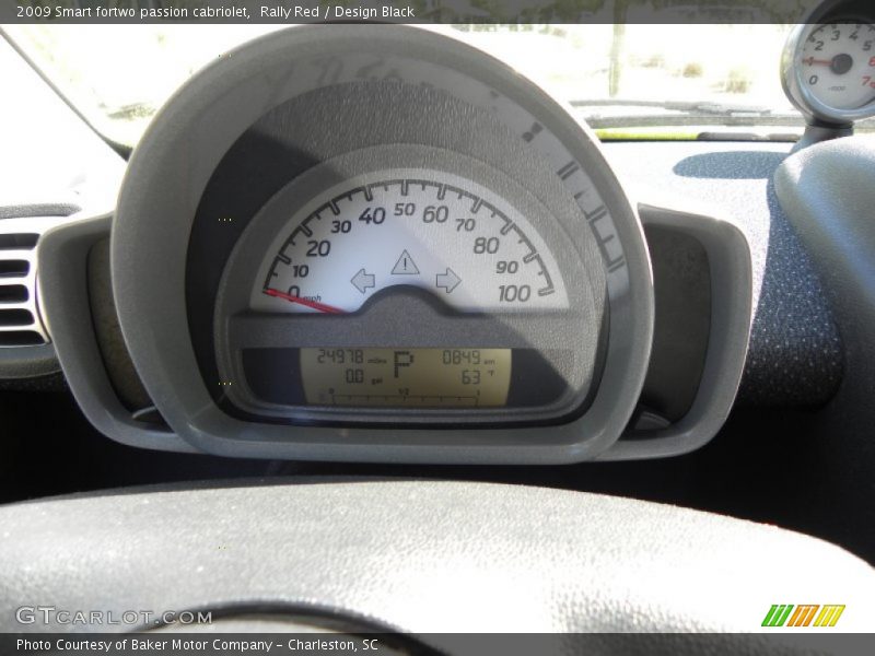 Rally Red / Design Black 2009 Smart fortwo passion cabriolet