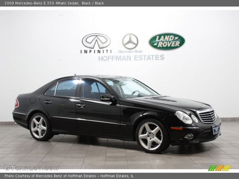 Black / Black 2009 Mercedes-Benz E 350 4Matic Sedan