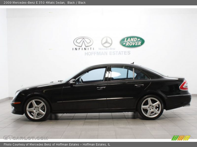 Black / Black 2009 Mercedes-Benz E 350 4Matic Sedan