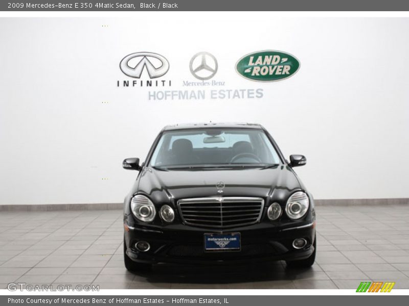 Black / Black 2009 Mercedes-Benz E 350 4Matic Sedan