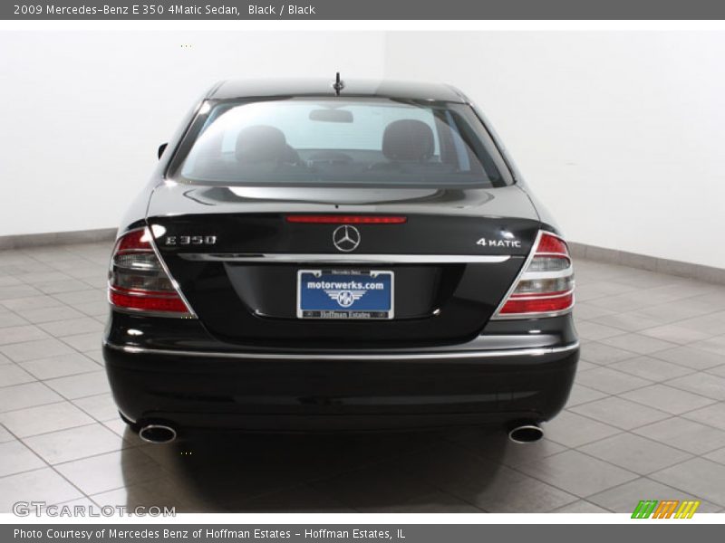 Black / Black 2009 Mercedes-Benz E 350 4Matic Sedan