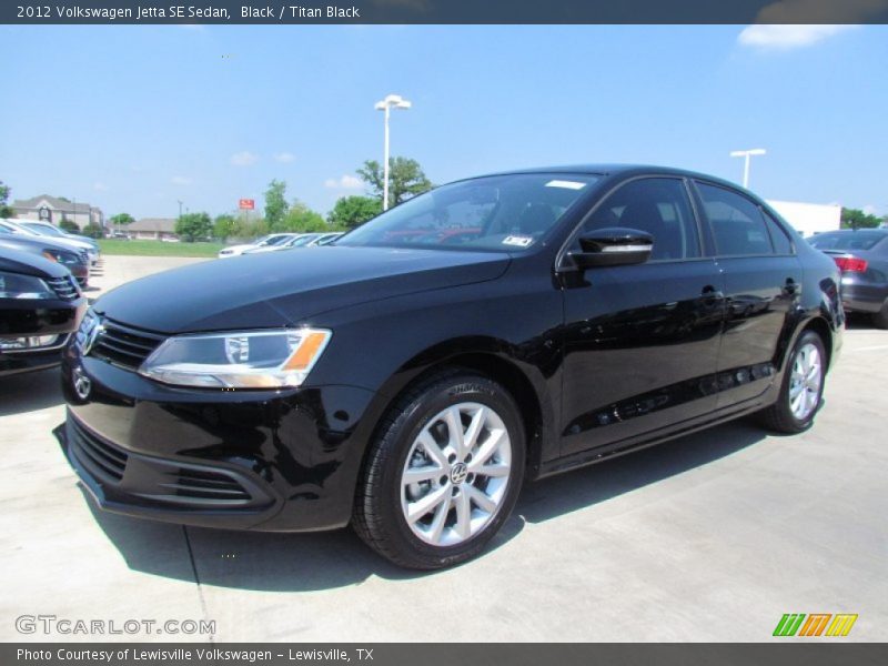 Black / Titan Black 2012 Volkswagen Jetta SE Sedan