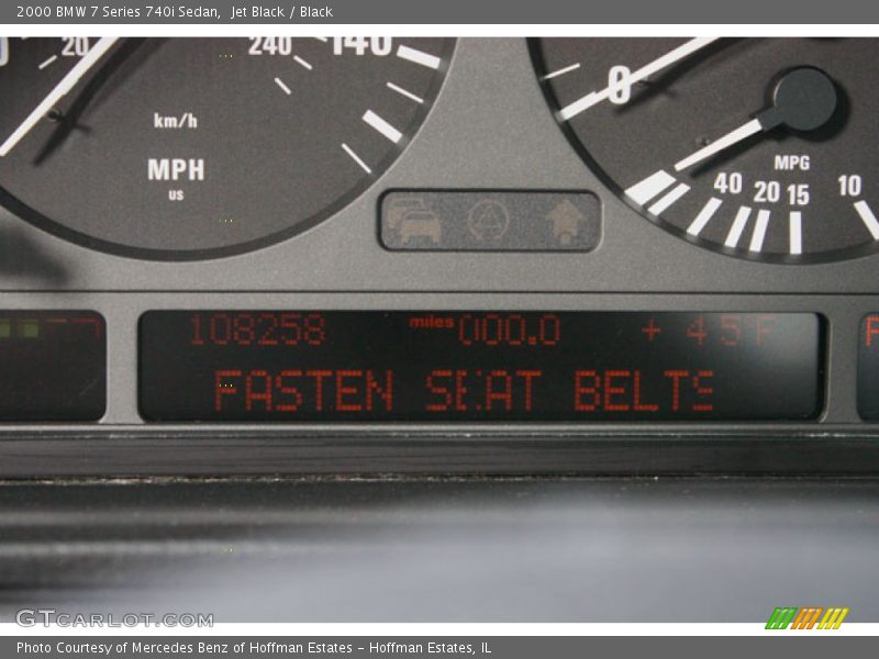 Jet Black / Black 2000 BMW 7 Series 740i Sedan