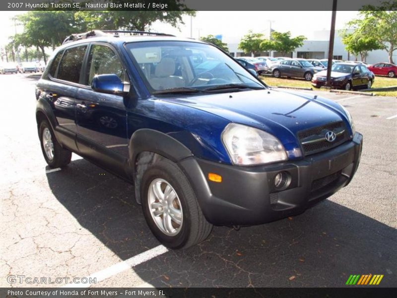 Nautical Blue Metallic / Beige 2007 Hyundai Tucson SE