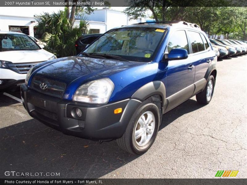 Nautical Blue Metallic / Beige 2007 Hyundai Tucson SE