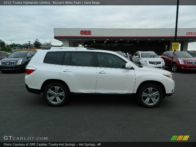 Blizzard White Pearl / Sand Beige 2012 Toyota Highlander Limited