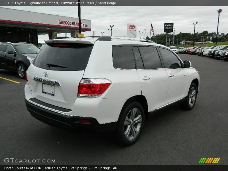 Blizzard White Pearl / Sand Beige 2012 Toyota Highlander Limited