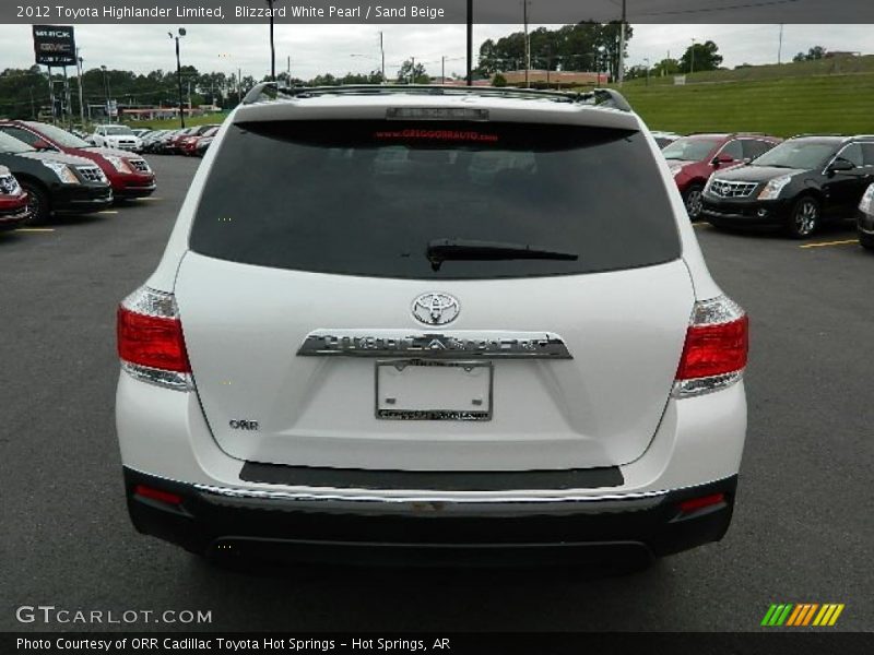 Blizzard White Pearl / Sand Beige 2012 Toyota Highlander Limited