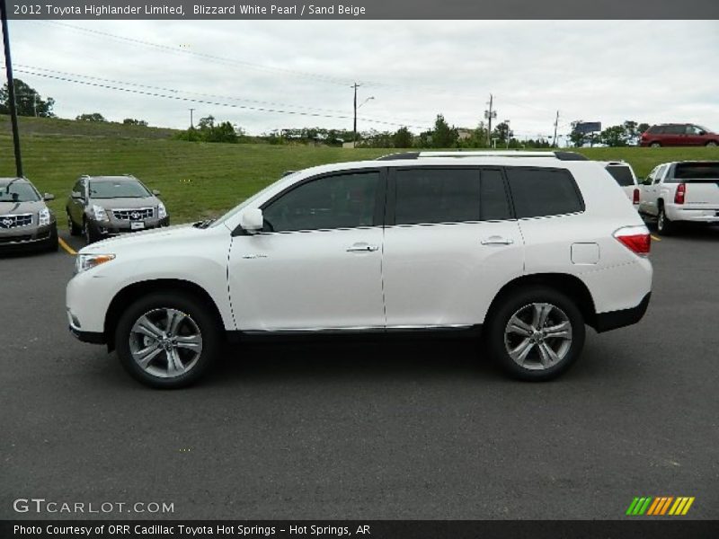 Blizzard White Pearl / Sand Beige 2012 Toyota Highlander Limited