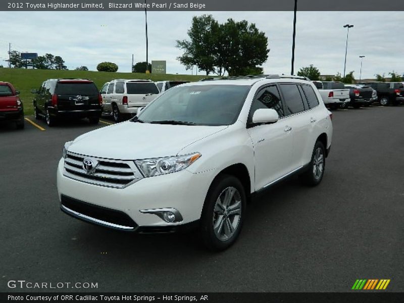 Blizzard White Pearl / Sand Beige 2012 Toyota Highlander Limited