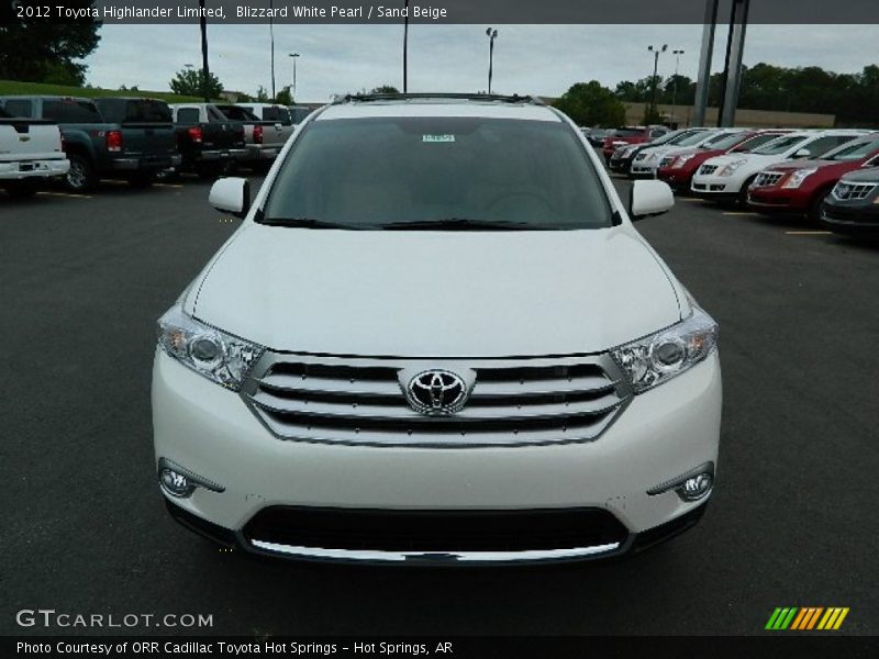 Blizzard White Pearl / Sand Beige 2012 Toyota Highlander Limited