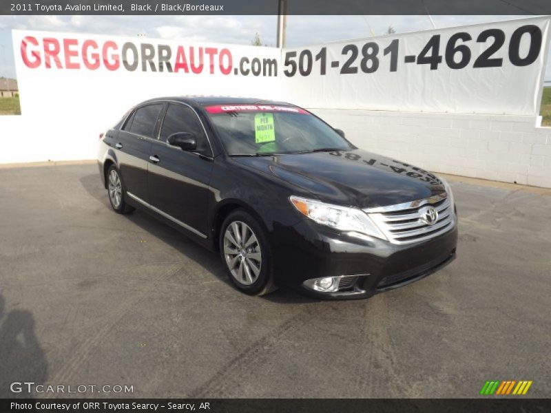 Black / Black/Bordeaux 2011 Toyota Avalon Limited