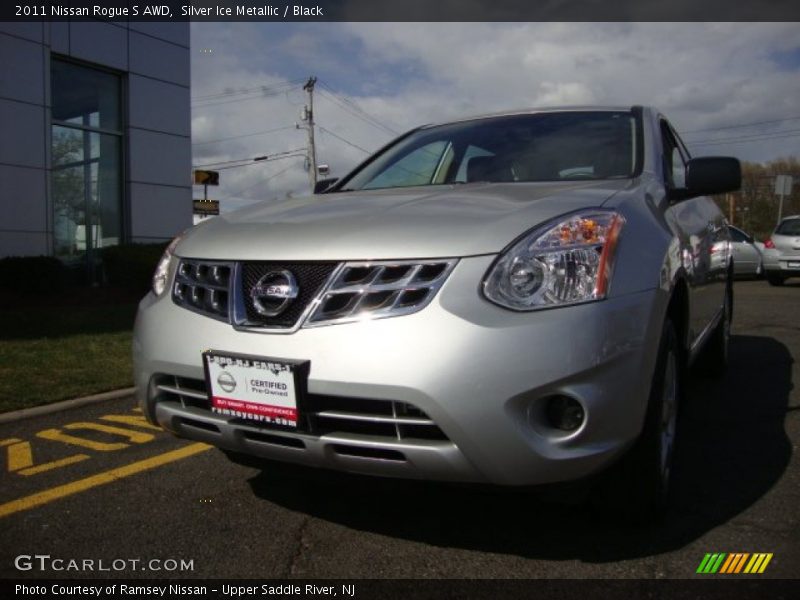 Silver Ice Metallic / Black 2011 Nissan Rogue S AWD