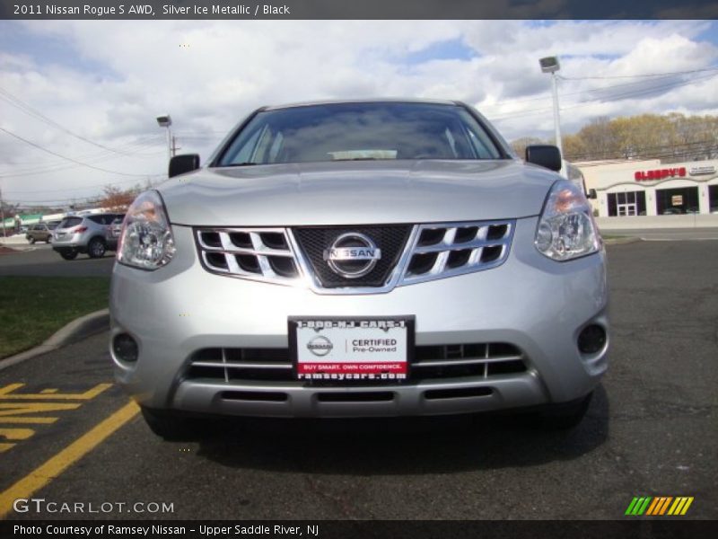 Silver Ice Metallic / Black 2011 Nissan Rogue S AWD