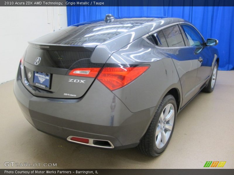 Grigio Metallic / Taupe 2010 Acura ZDX AWD Technology
